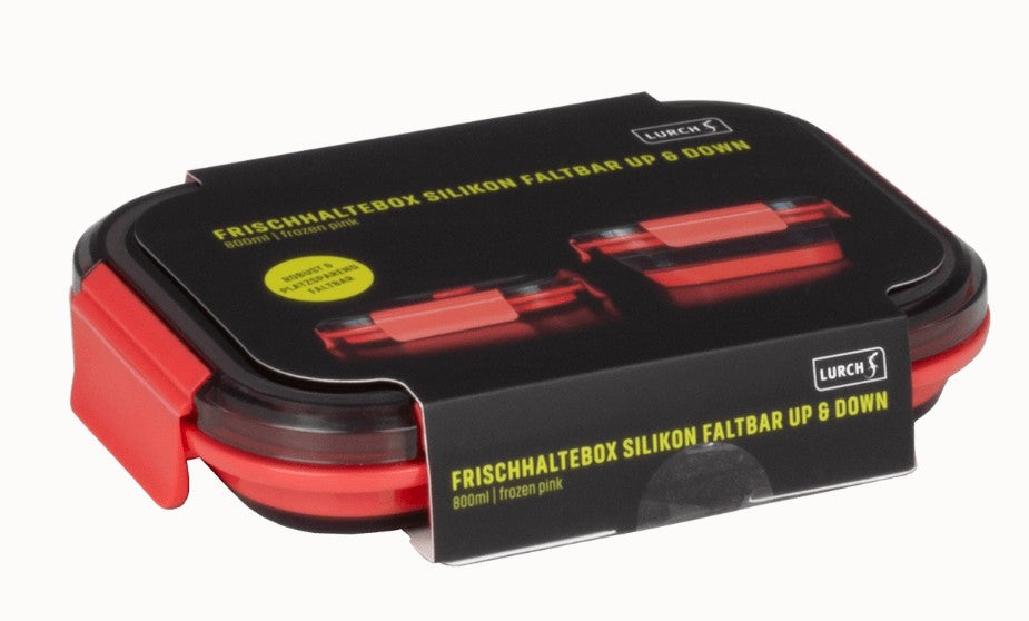 Frischhaltebox pink Silikon faltbar up & down 800 ml