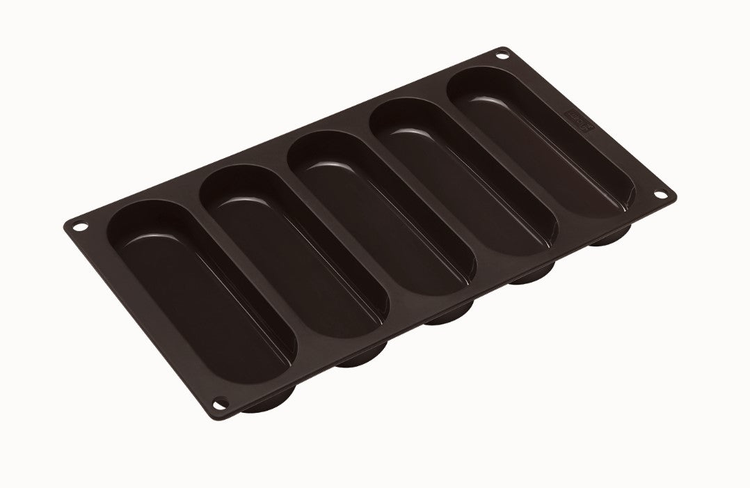 HotdogBun-Backform L 29,5×16,1×2,4cm - für 5 Brötchen