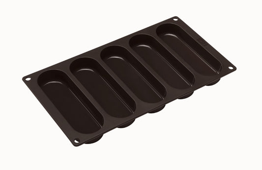 HotdogBun-Backform L 29,5×16,1×2,4cm - für 5 Brötchen