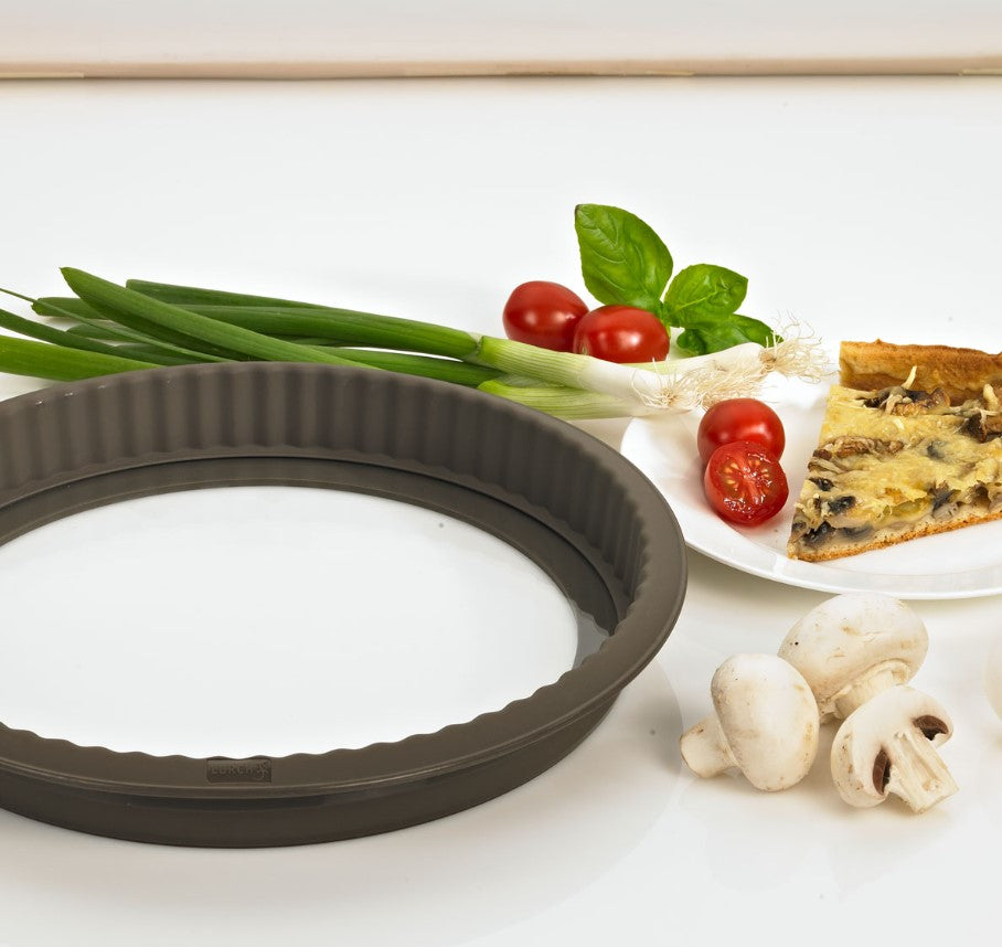 FlexiForm Quiche 26cm mit Glasboden braun