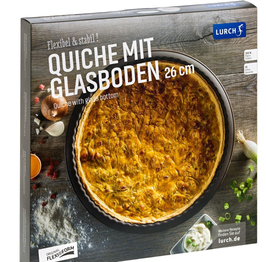 FlexiForm Quiche 26cm mit Glasboden braun