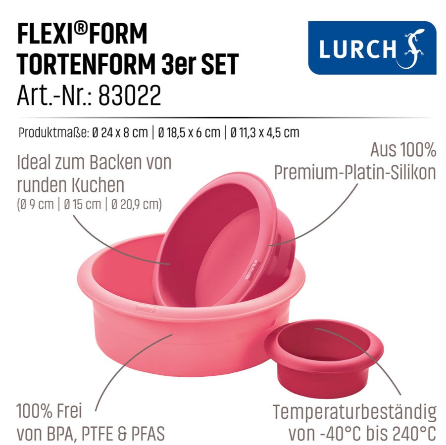 Flexiform Tortenform 3er Candy Backformen