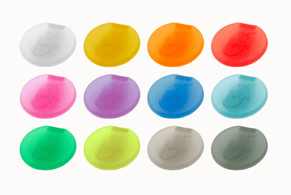 Glasmarkierer–Clip Set aus 12 farbigen Clips