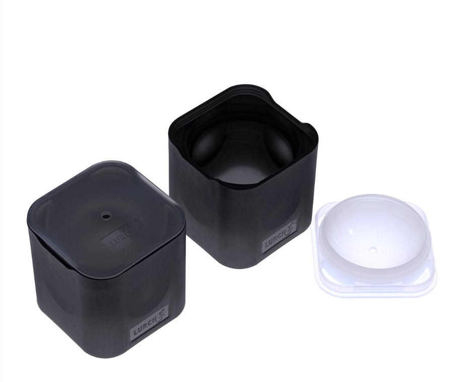 Eiswürfelform Ball Ø6cm 2erSet schwarz mit Deckel