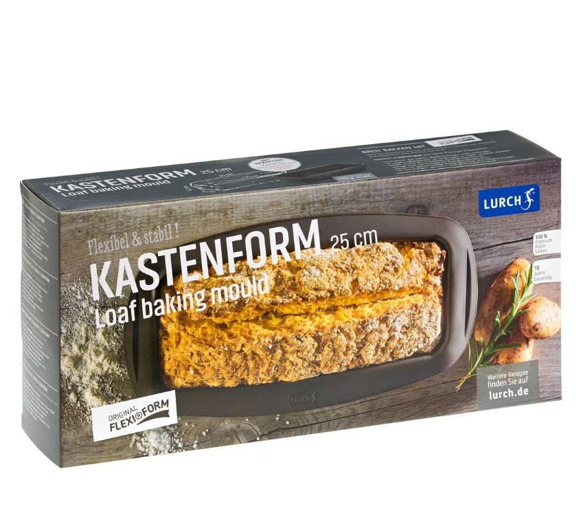 Silikon-Kastenform 25x9x6,5cm - Backform für Brot, Kastenkuchen und mehr