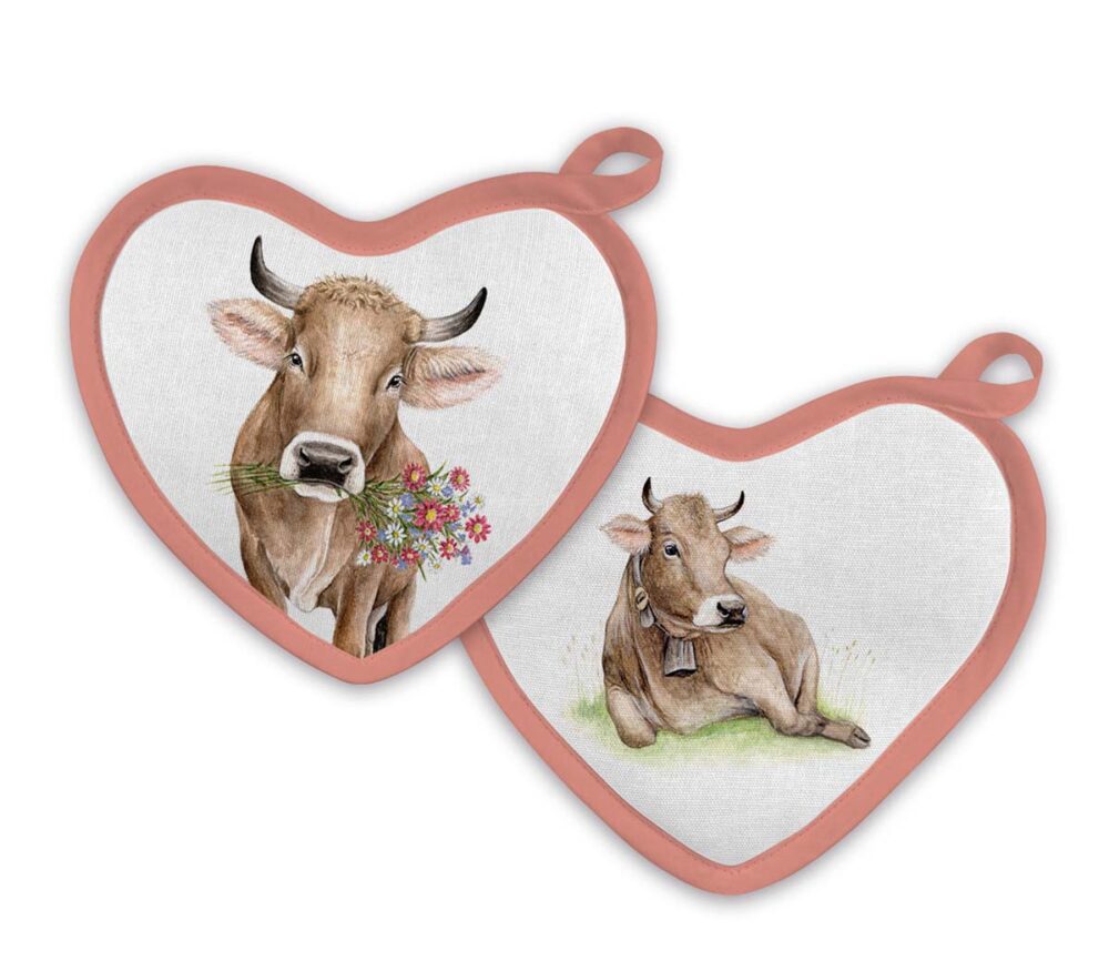 Topflappen Set Charming Cow