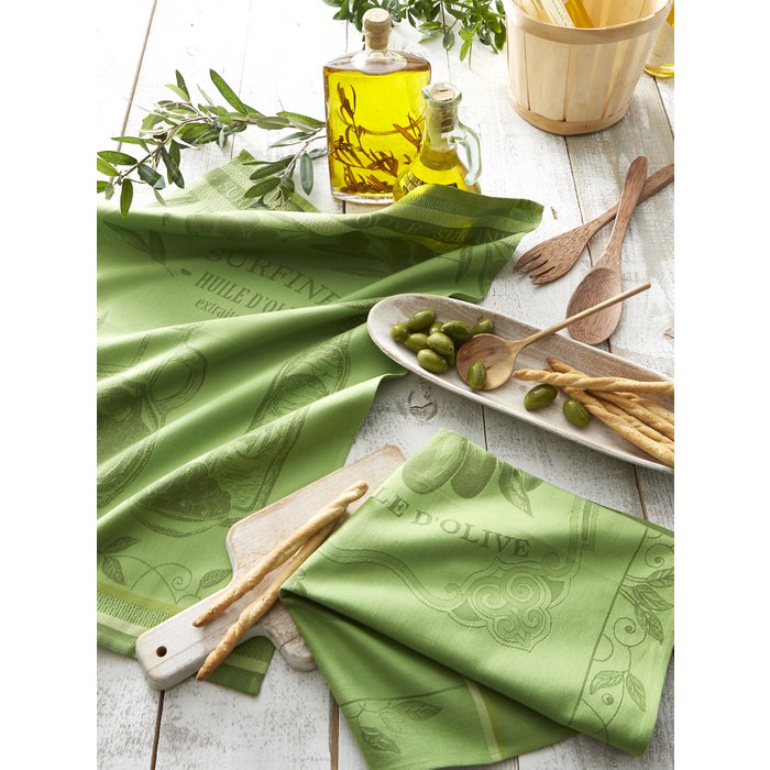 Geschirrtuch Jacquard Baumwolle 50x75 cm HUILE D'OLIVE SURFINE