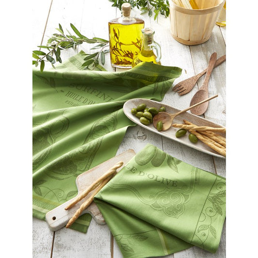 Geschirrtuch Jacquard Baumwolle 50x75 cm HUILE D'OLIVE SURFINE