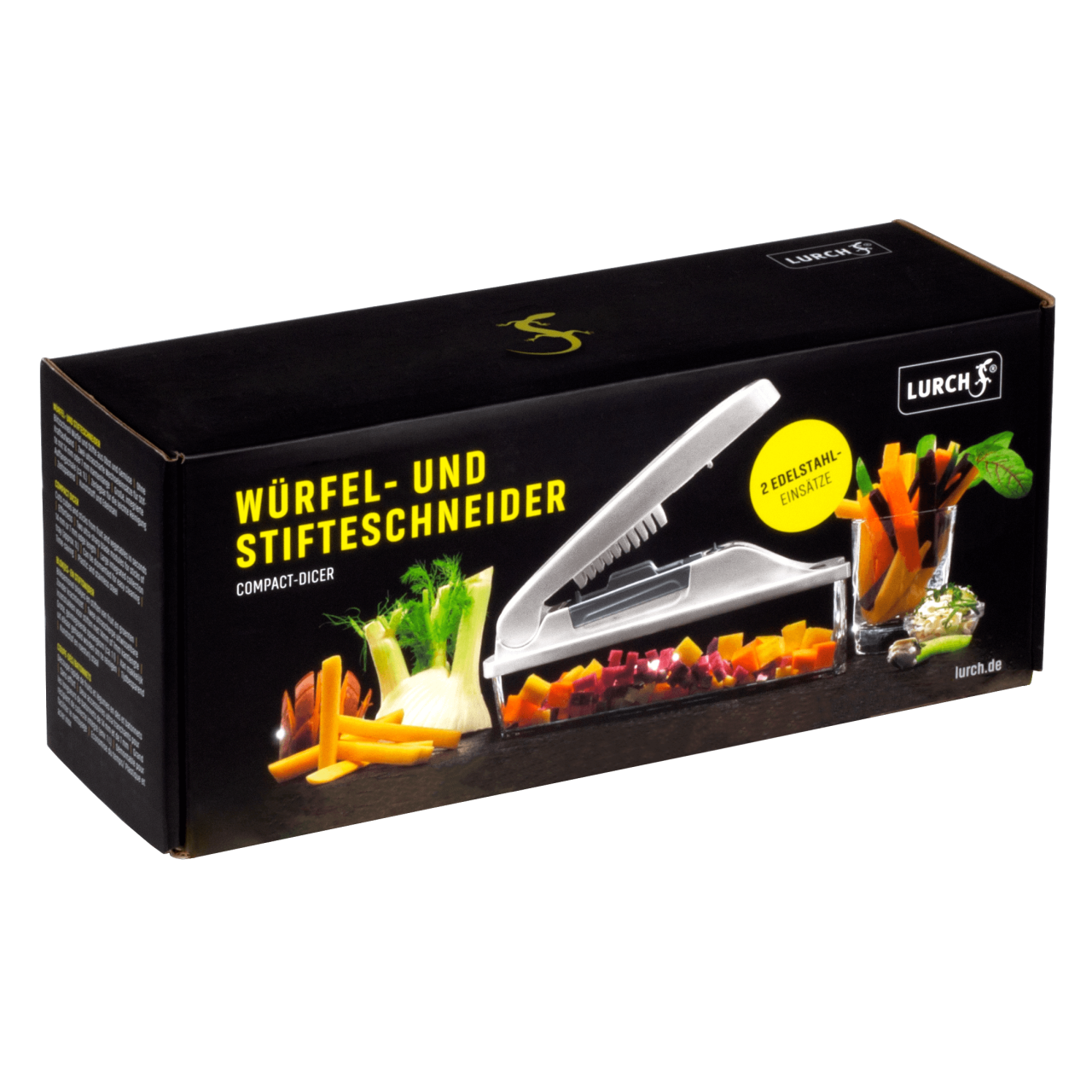 Würfel- und Stifteschneider für Obst- und Gemüse mit 2 scharfen Messereinsätzen