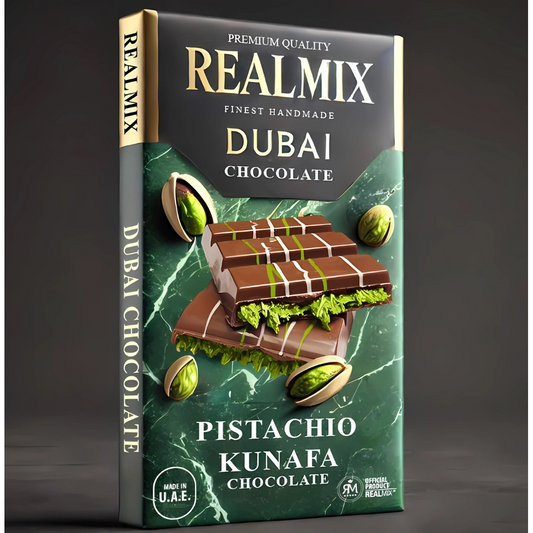 Realmix Original Pistazien Dubai Schokolade - 60g - Made in U.A.E