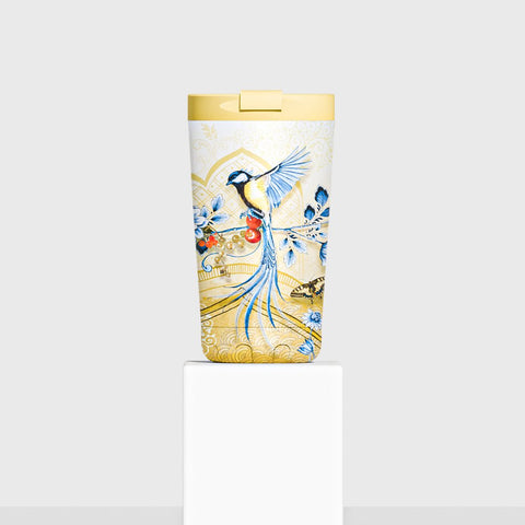 Kaffeebecher to go  Edelstahl 12h kalt 6h Safran Gold 2,0 - 350 ml to -go isolierter Kaffeetasse