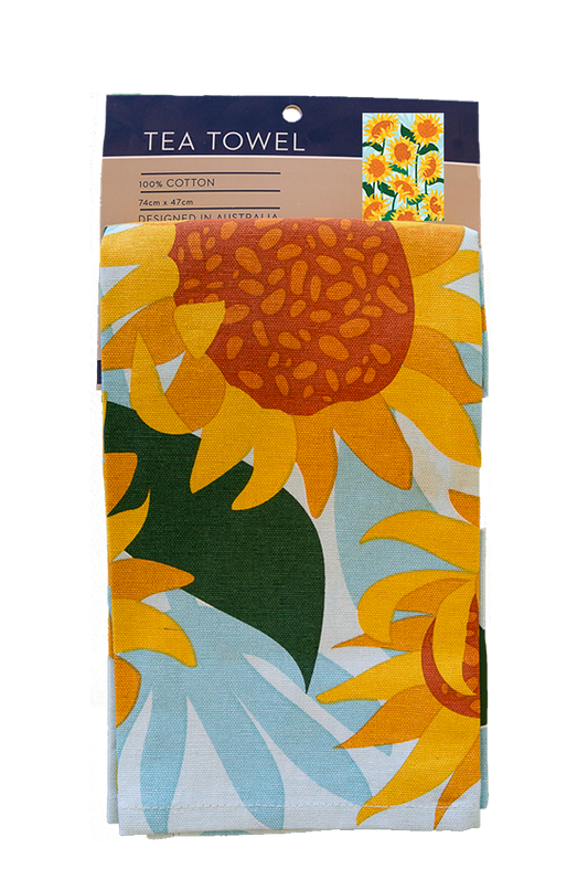 Geschirrtuch - Sonnenblumen Baumwolle 74cm x 47cm