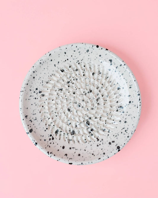 Keramikreibe "Granit" 12cm für Knoblauch, Ingwer & Gewürze
