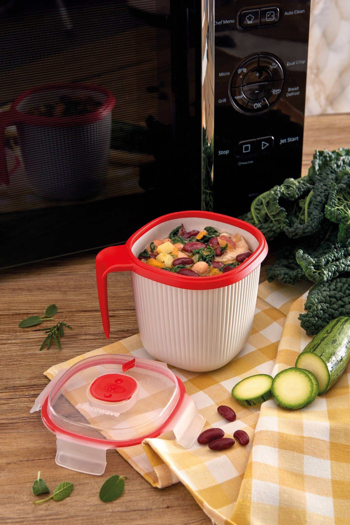 Mikrowellentasse für Milch / Suppe