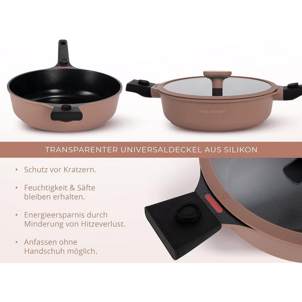 Bratpfanne 28 cm mit abnehmbaren Griffen