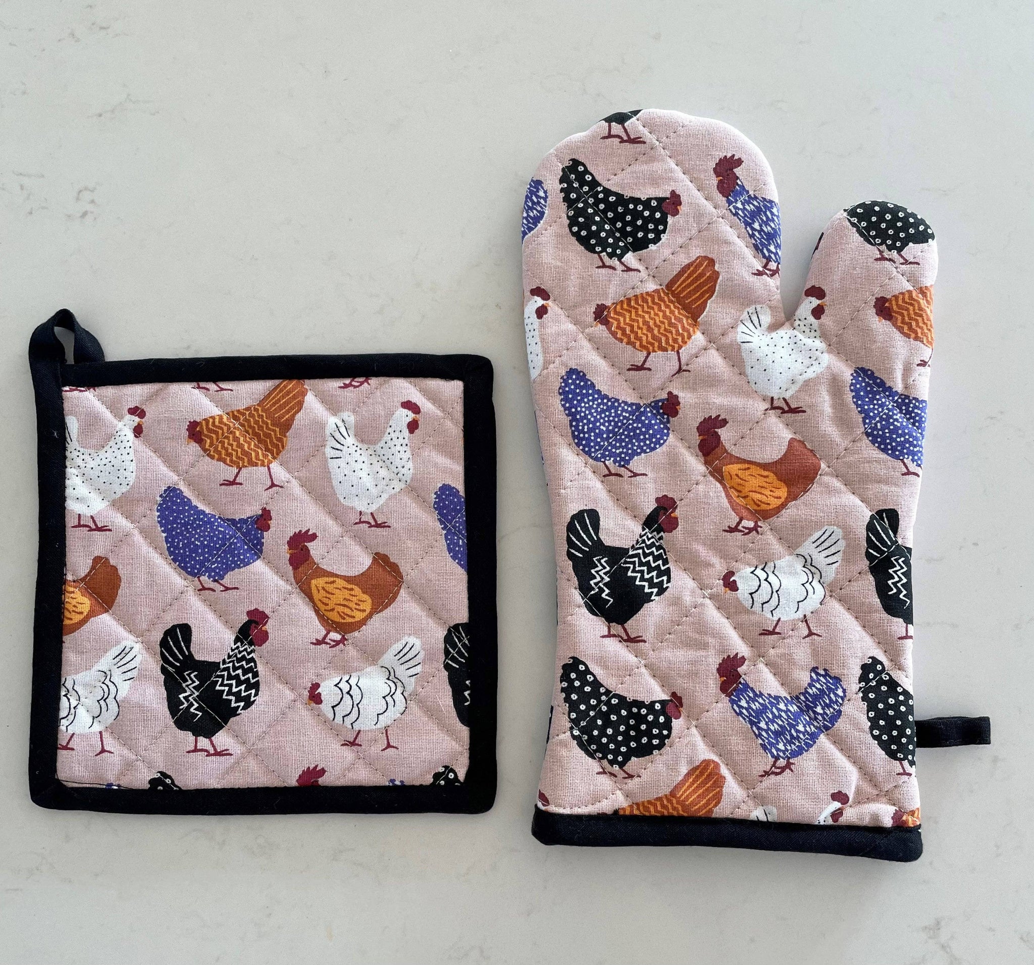 Ofenhandschuhen und Topflappen -Set Bright