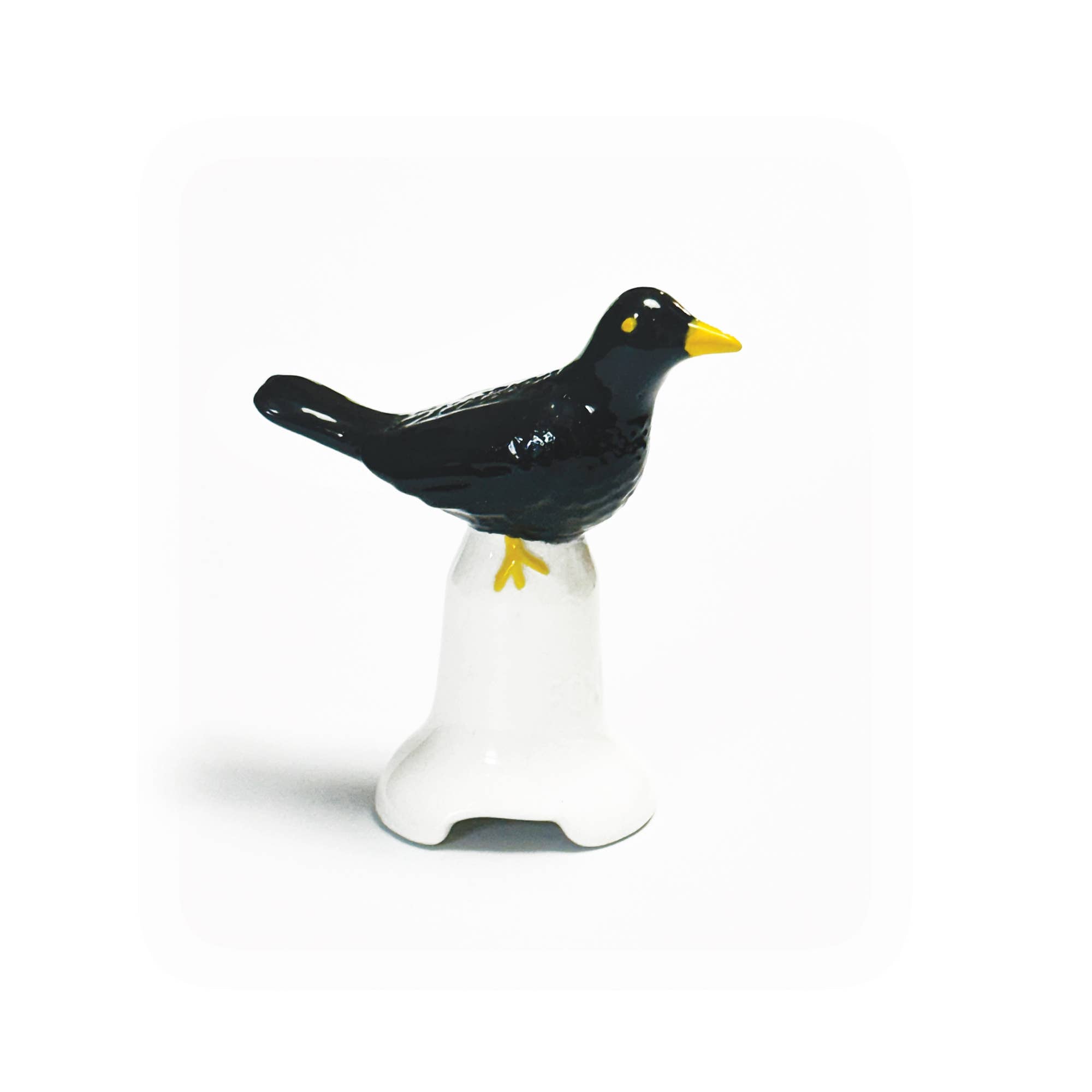 Pie Bird Amsel Kuchenlüfter, Pastetenlüfter Keramik Schwarz/Weiß