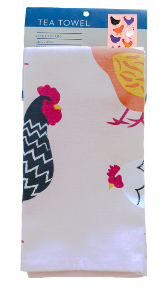 Geschirrtuch - Bright Hens Baumwolle 74cm x 47cm