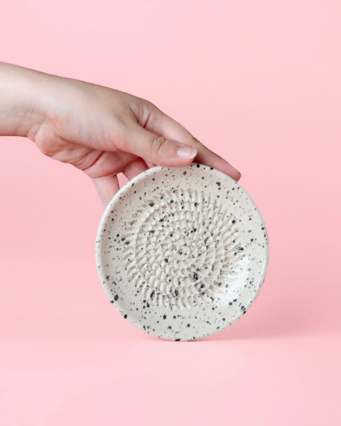 Keramikreibe "Granit" 12cm für Knoblauch, Ingwer & Gewürze