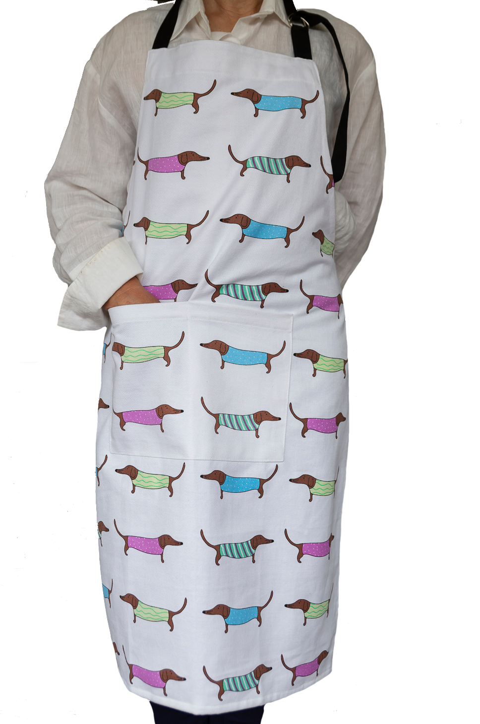 Schürze – Sausage Dogs, 100 % Heavy Drill-Baumwolle