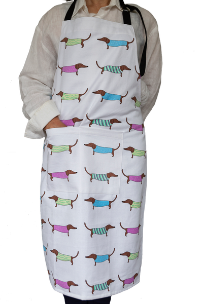 Schürze – Sausage Dogs, 100 % Heavy Drill-Baumwolle