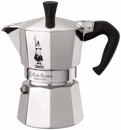Bialetti 3 Dichtungen + 1 Filter für 1 Tassen Aluminiumkocher