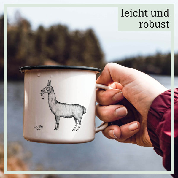 Emailletasse – Lama