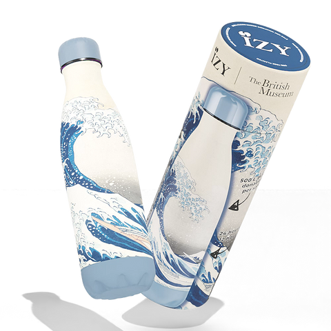 Trinkflasche Edelstahl 24h kalt 12h IZY-Flaschen x The Great Wave – 500 ml