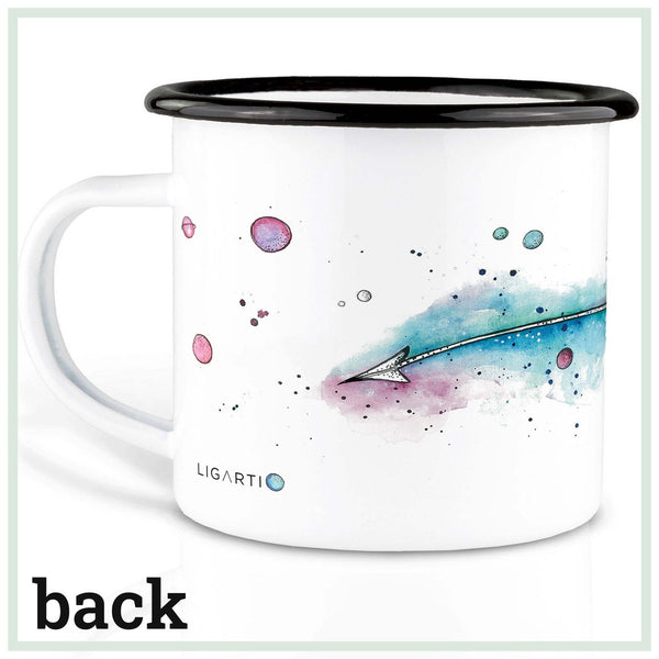 Emailletasse – Space Rochen