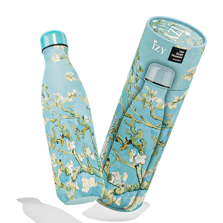 Trinkflasche Edelstahl 24h kalt 12h Mandelblüte - Van Gogh - 500 ml to -go isolierte Wasserflaschen
