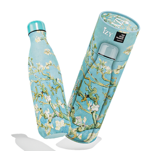 Trinkflasche Edelstahl 24h kalt 12h Mandelblüte - Van Gogh - 500 ml to -go isolierte Wasserflaschen