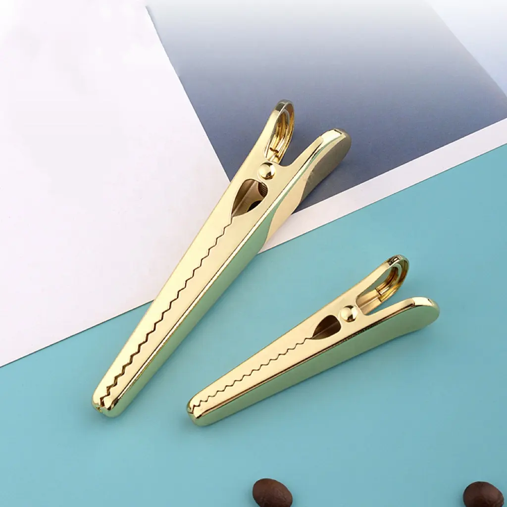 Beutelclips — für Lebensmittel, Kaffee, Gewürze, Teebeutel — 2 Farben