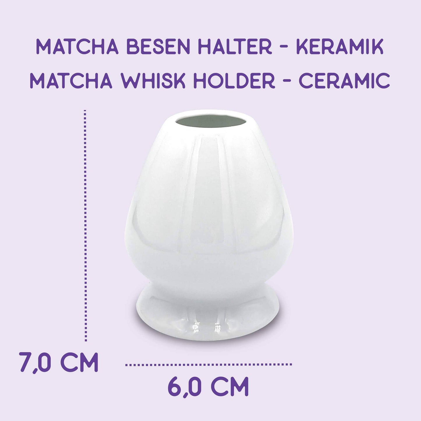 Matcha Besen Halter Kusenaoshi Weiß aus Keramik