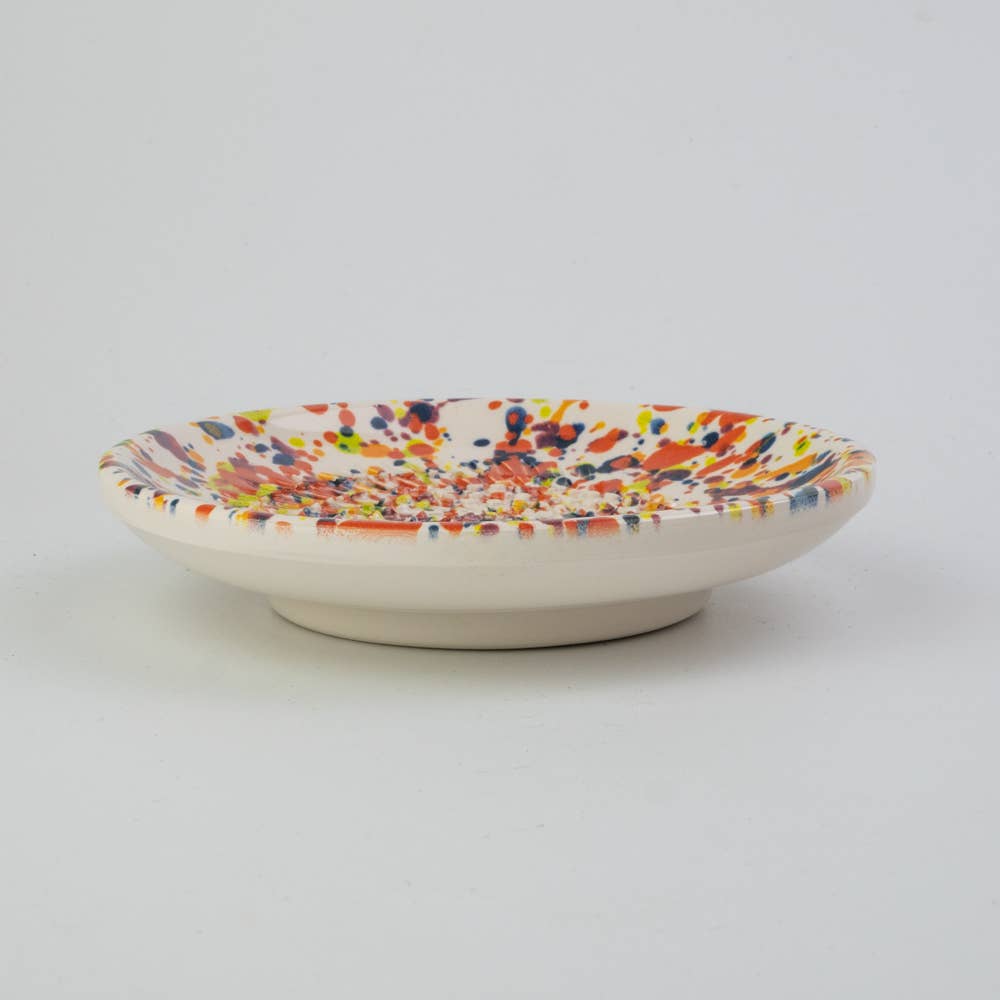 Keramikreibe "GRAFFITI" 12cm für Knoblauch, Ingwer & Gewürze verschiedene Farben