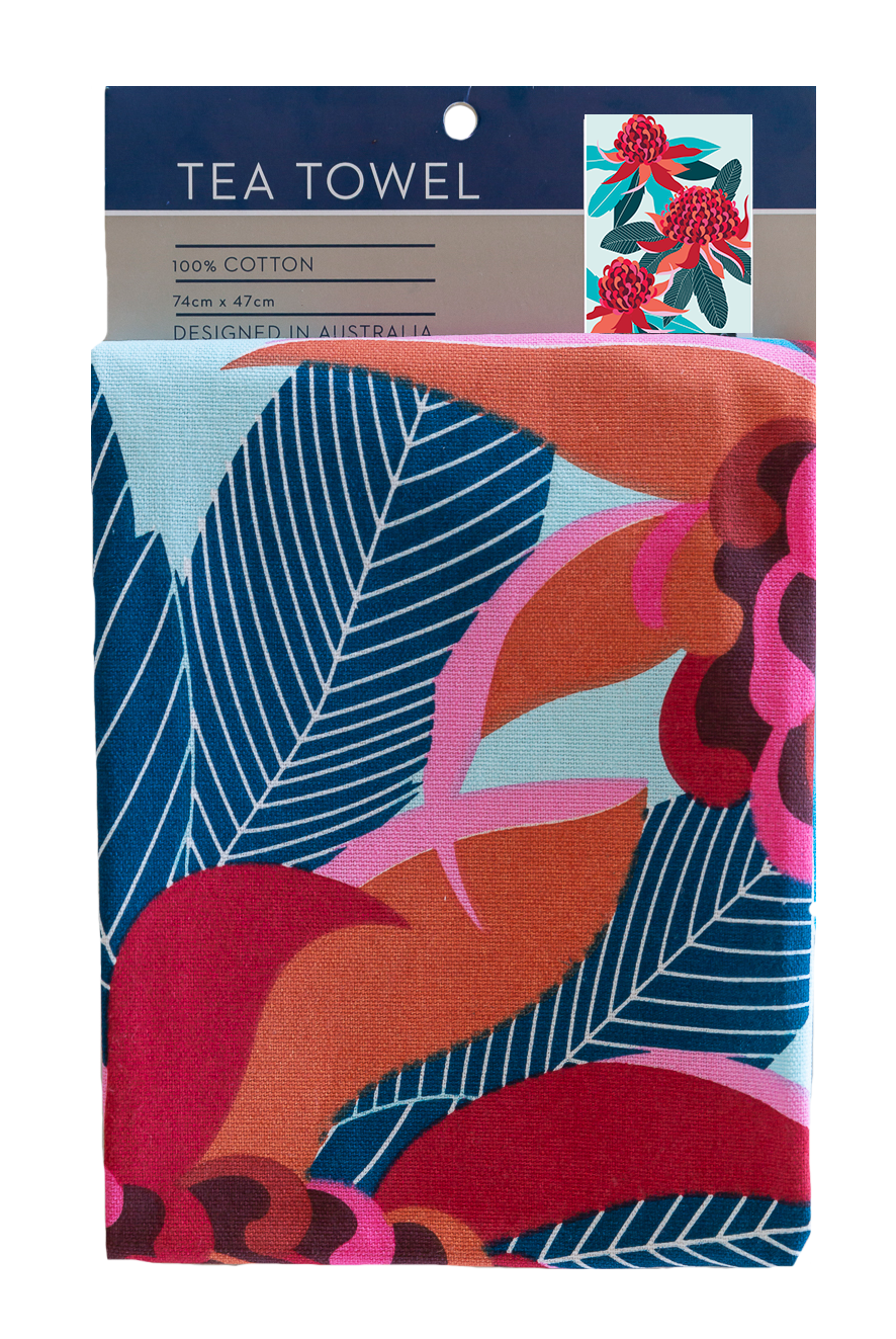 Geschirrtuch - Waratah Baumwolle 74cm x 47cm