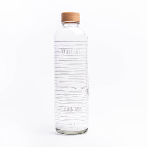 Trinkflasche Glas WATER IS LIFE 1,0 l