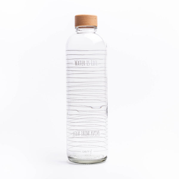 Trinkflasche Glas WATER IS LIFE 1,0 l