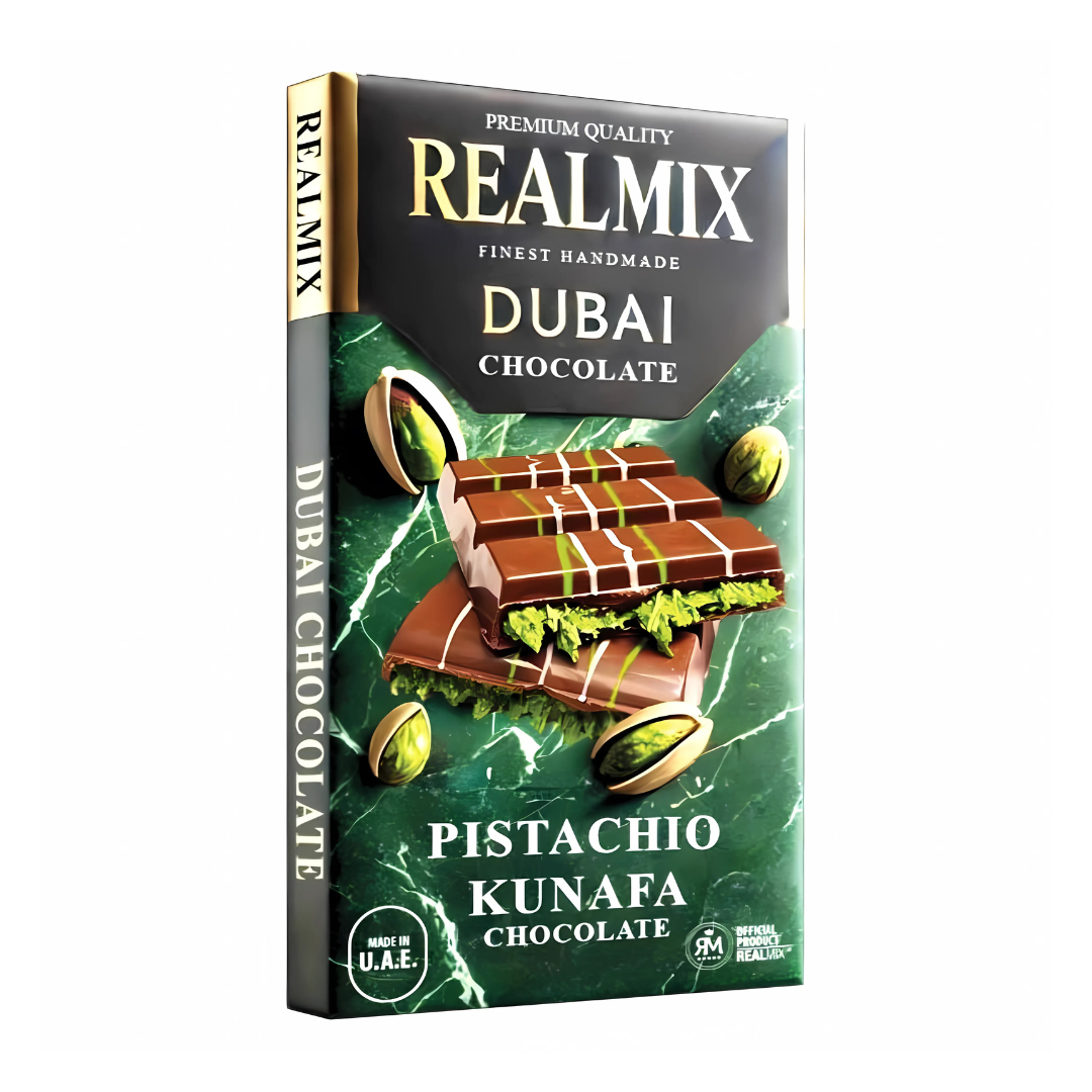 Realmix Original Pistazien Dubai Schokolade - 60g - Made in U.A.E