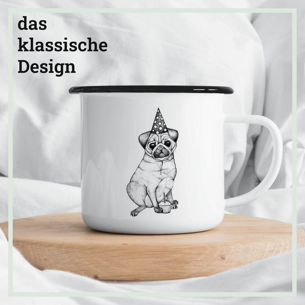 Emailletasse – Mops