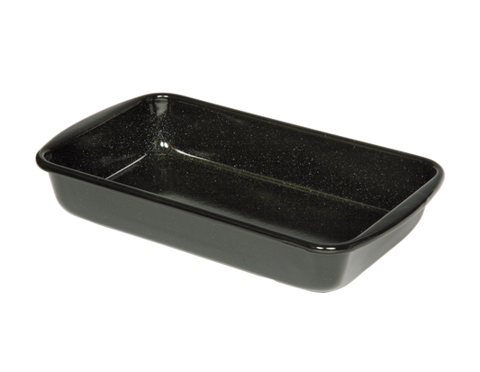 Auflaufform 32x19x5,4cm Schwarz Emaille Profi
