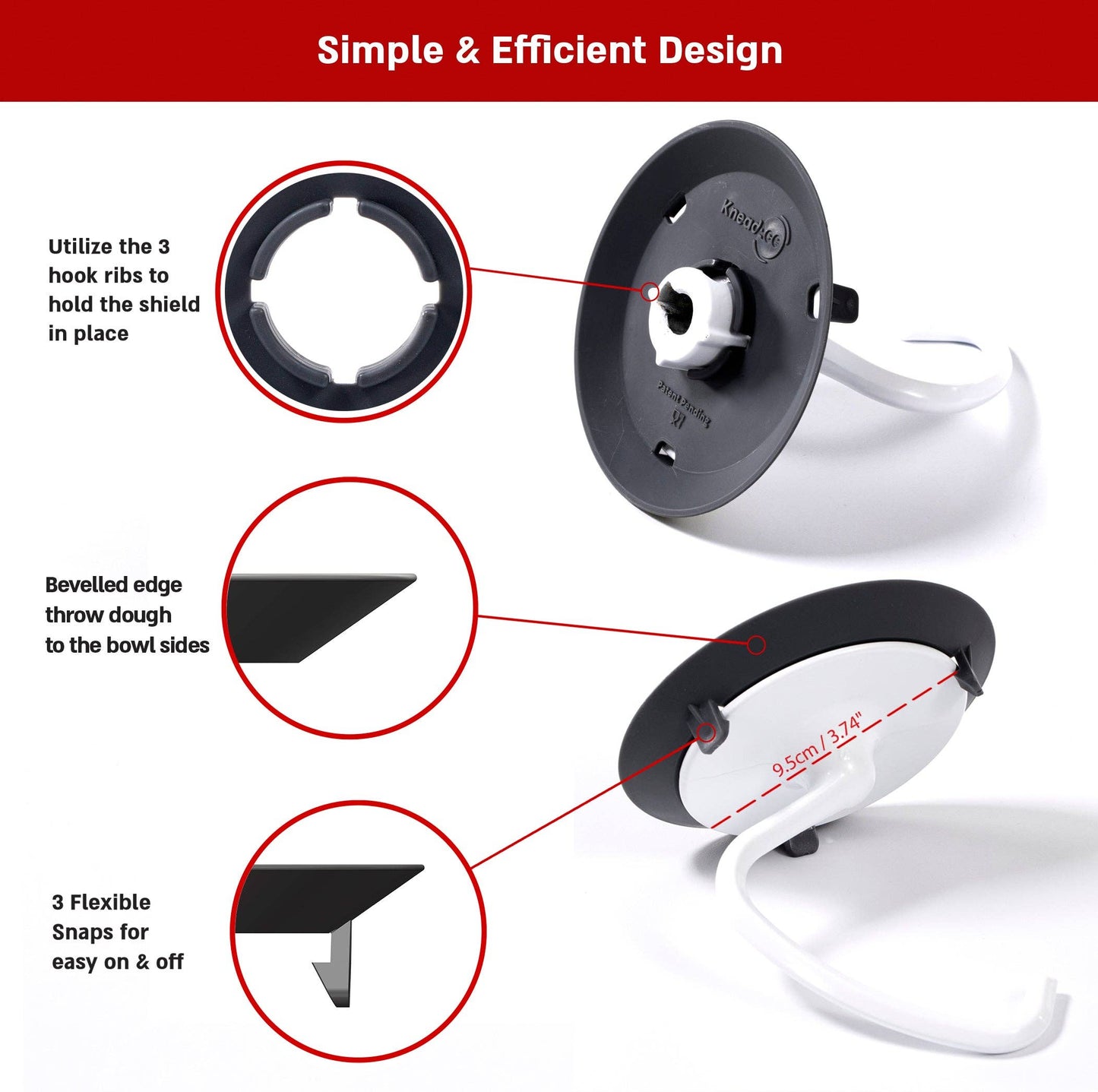 Teigschutzschild für Kitchen Aid Küchenmaschine 125/150/175/185