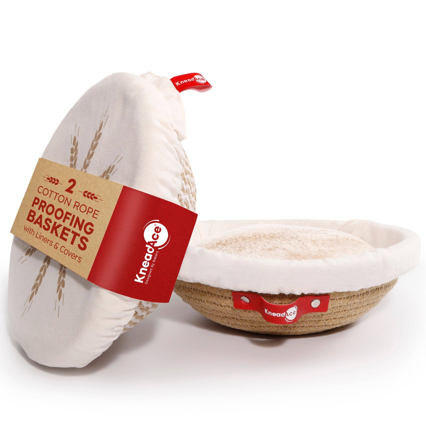 Gärkorb-Set Rund aus Baumwolle