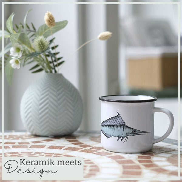 Keramiktasse – Schwertfisch