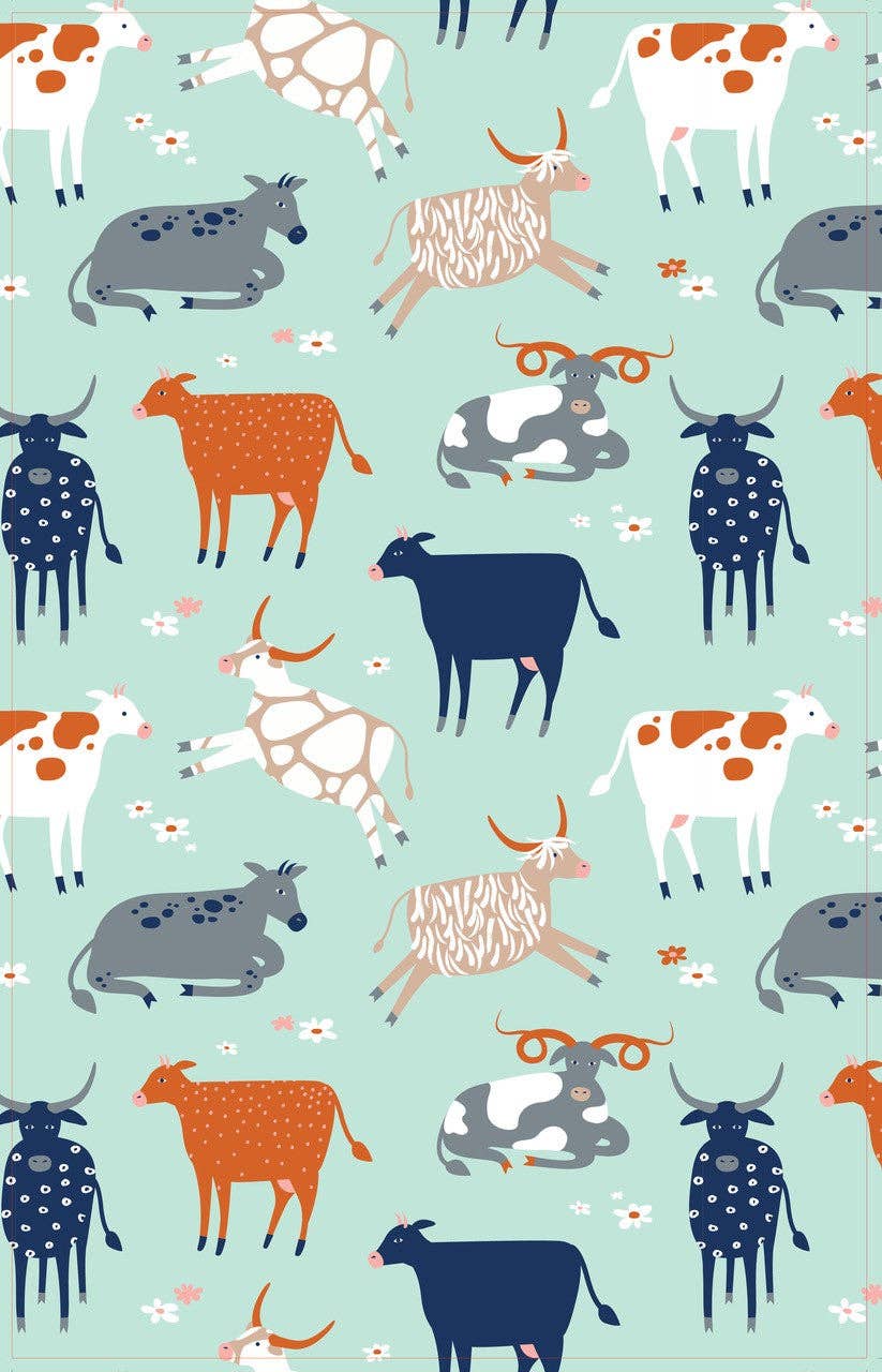 Geschirrtuch - Green Cows Baumwolle 74cm x 47cm
