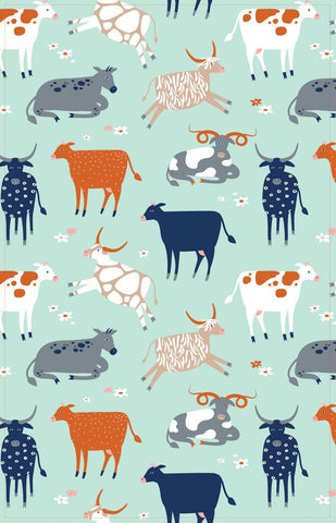 Geschirrtuch - Green Cows Baumwolle 74cm x 47cm