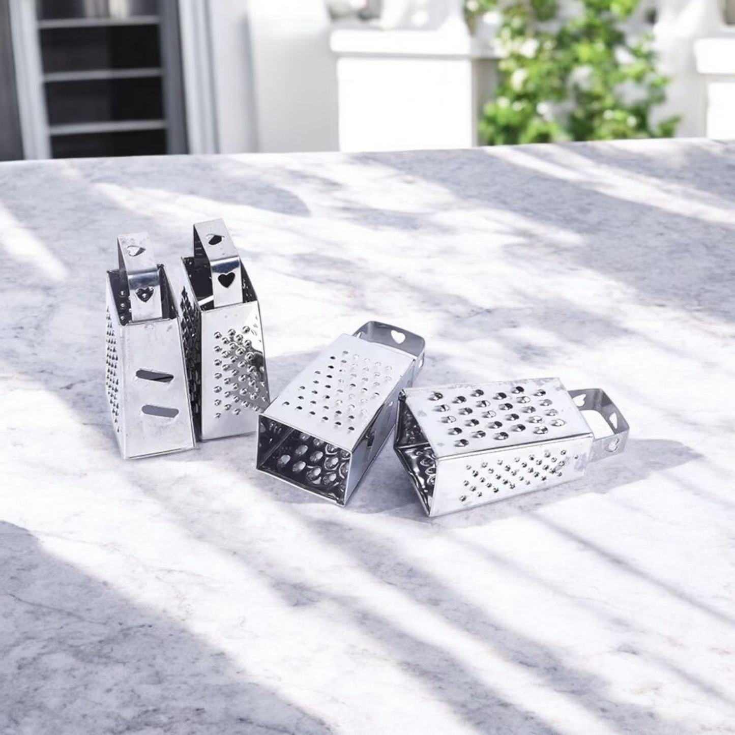 Mini-Vierkantreibe mit Herz Edelstahl silber