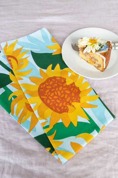Geschirrtuch - Sonnenblumen Baumwolle 74cm x 47cm