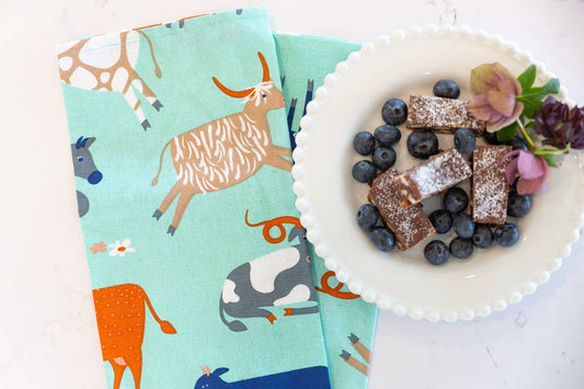 Geschirrtuch - Green Cows Baumwolle 74cm x 47cm