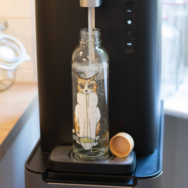 Trinkflasche Glas RAMEN CAT 0,7 l