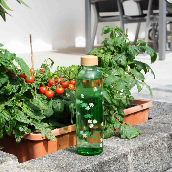 Trinkflasche Glas GREEN DAISY 0,7 l